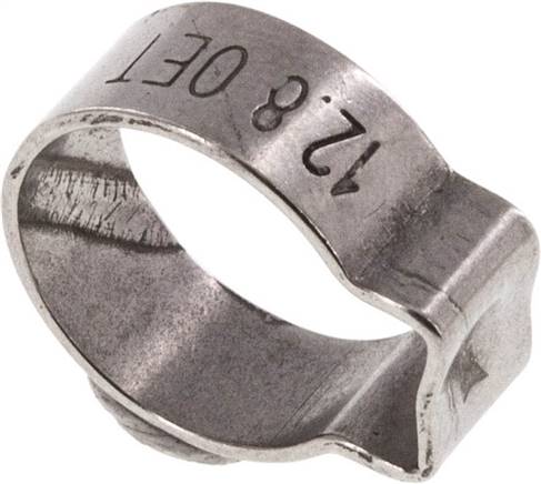 1-Ohr-Schlauchschelle 10,8 - 12,8mm, Edelstahl