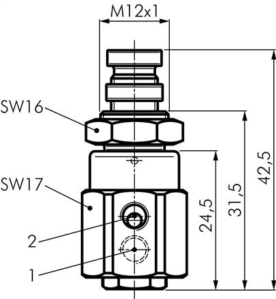 Micro-Druckregler M 5, 1 - 8 bar