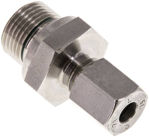 Gerade Schneidringverschr. G 3/8"-6 L (M12x1,5), 1.4571, Dichtung FKM