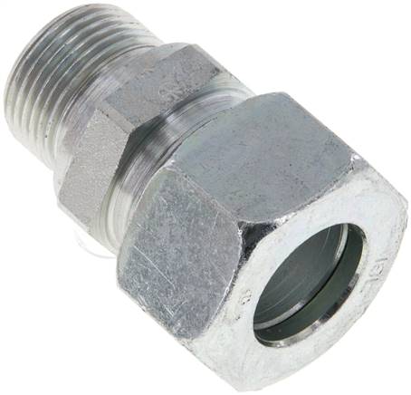 Gerade Schneidringverschr. M 22x1,5-18 L (M26x1,5), Stahl verzinkt