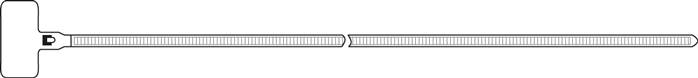 Kennzeichnungsbinder, 2,5x210 mm, Beschriftungsfeld außen