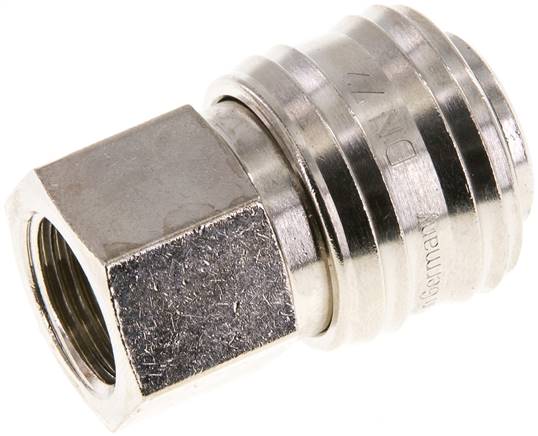 Schnellkupplung (NW7,2) G 3/8"(IG), Messing vernickelt, Dichtung FKM