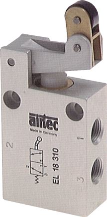3/2-Wege (NC/NO) Endschalter mit Leerrücklaufrolle, G 1/8"