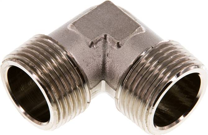 90°-Winkel R 1" (AG), Messing vernickelt