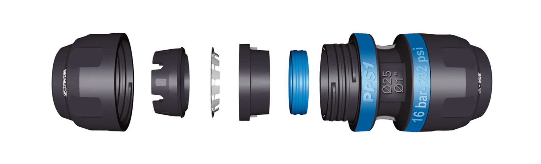 Innenkomponenten eines PPS Fittings