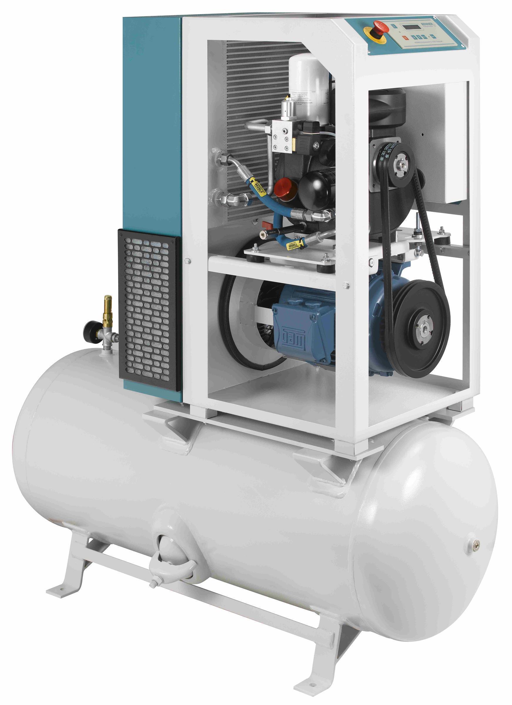RENNER-Kompressor Modell RSDF-PRO 15,0 auf 250 Liter Behälter -  frequenzgeregelt Schraubenkompressor