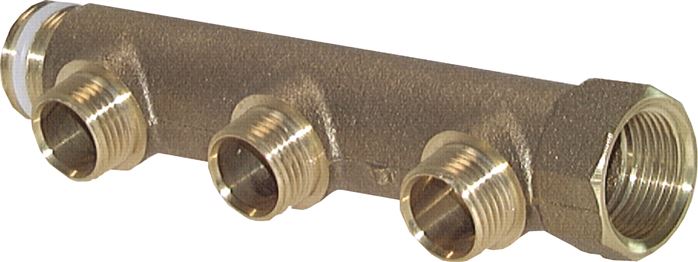 Verteilerrohr G 1-1/4"(IG/AG), Abgang 4 x G 1/2" (AG)