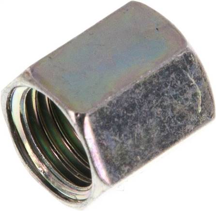 Überwurfmutter f. Schneidringverschr. 6 L (M12x1,5), Stahl verzinkt