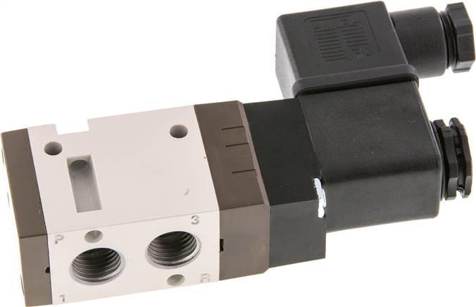 3/2-Wege Magnetventil, G 1/4", Federrückstellung (NC), 12 V=, Pilot aus Polyamid