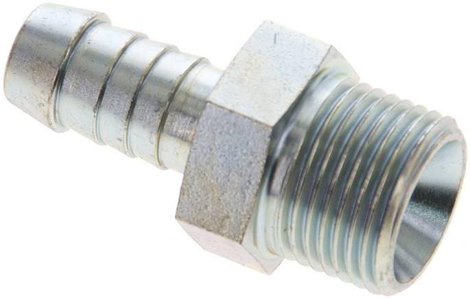Schlauchnippel G 3/8" AG, 9 - 10mm, Stahl verzinkt