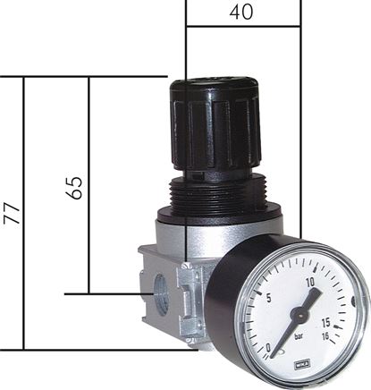 MULTIFIX Druckregler, G 1/4", 0,1 - 3bar, Baureihe 0, 600 l/min, abschließbar