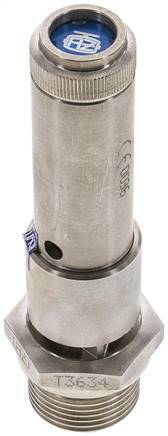 TÜV-Sicherheitsventil G 3/4" (DN10), 34,00 bar, 1.4571