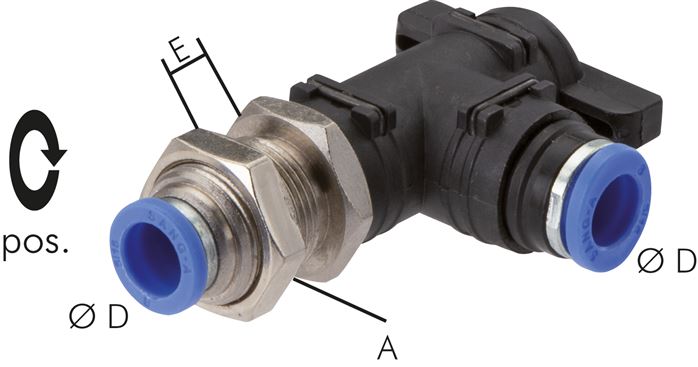 Schott-Winkel-Absperrhahn 6mm, IQS-Standard