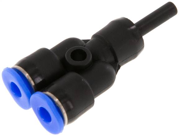 Y-Steckanschluss, 3mm Stecknippel, 3mm Schlauch