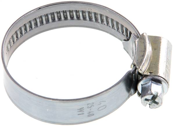 12mm Schlauchschelle 25 - 40mm, Stahl verzinkt (W1) (IDEAL)