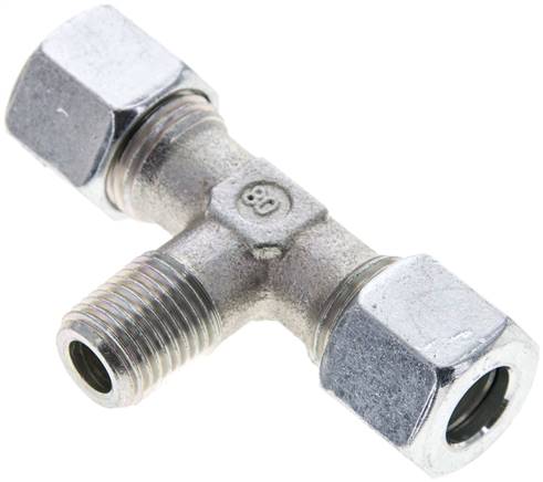 T-Schneidringverschraubung R 1/4"-10 L (M16x1,5), Stahl verzinkt