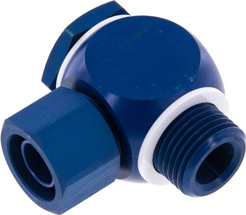 Winkel-Verschraubung G 1/2"-17,6x13mm, Aluminium, Hohlschraube