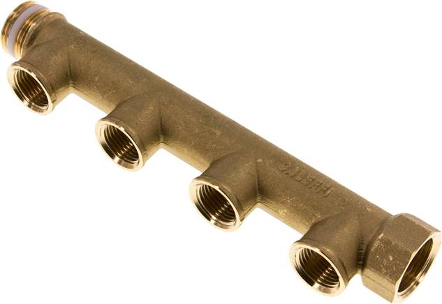 Verteilerrohr G 3/4"(IG/AG), Abgang 4 x G 1/2" (IG)
