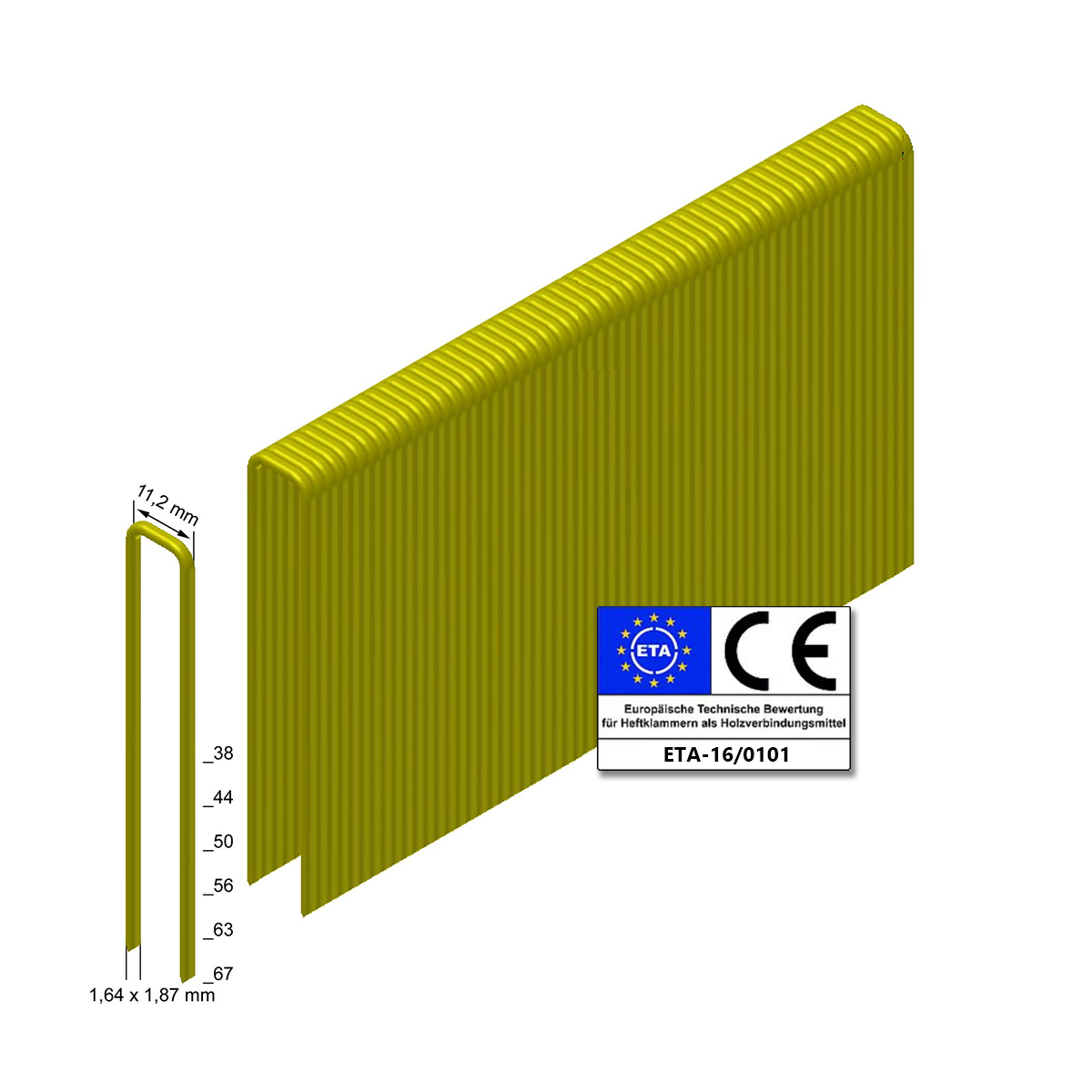 Prebena Heftklammern Q56CSVHA-ETA stark verzinkt geharzt