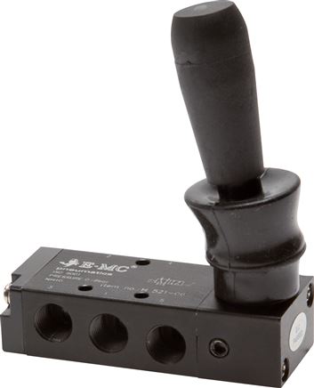 5/2-Wege Handhebelventil, Federrückstellung, G 1/8"