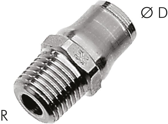 Gerader Steckanschluss R 1/4"-12mm, Baureihe Edelstahl