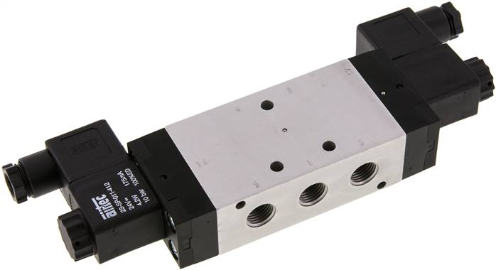 5/3-Wege Magnetventil, G 1/4", Mittelstellung belüftet, 12 V=, NW 9