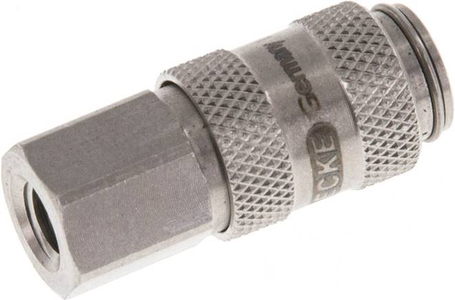 Schnellkupplung (NW2,7) M 5(IG), Edelstahl, für Stecker beidseitig absperrend