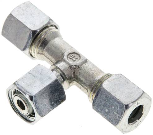 Einstellb. T-Schneidringverschraubung 8 L (M14x1,5), Stahl verzinkt