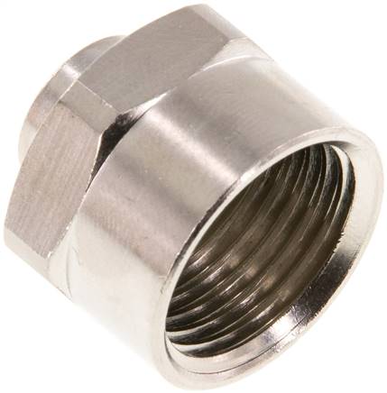 Muffe G 1/2"-G 1/8", Messing vernickelt