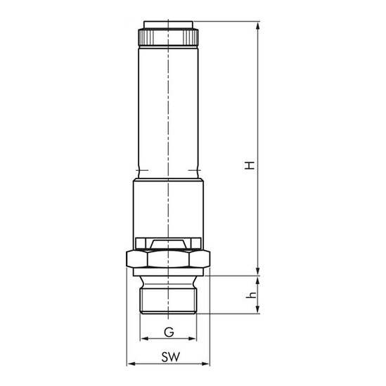 Valvola di sicurezza TÜV G 1/2" (DN10), 11,00 bar, ottone