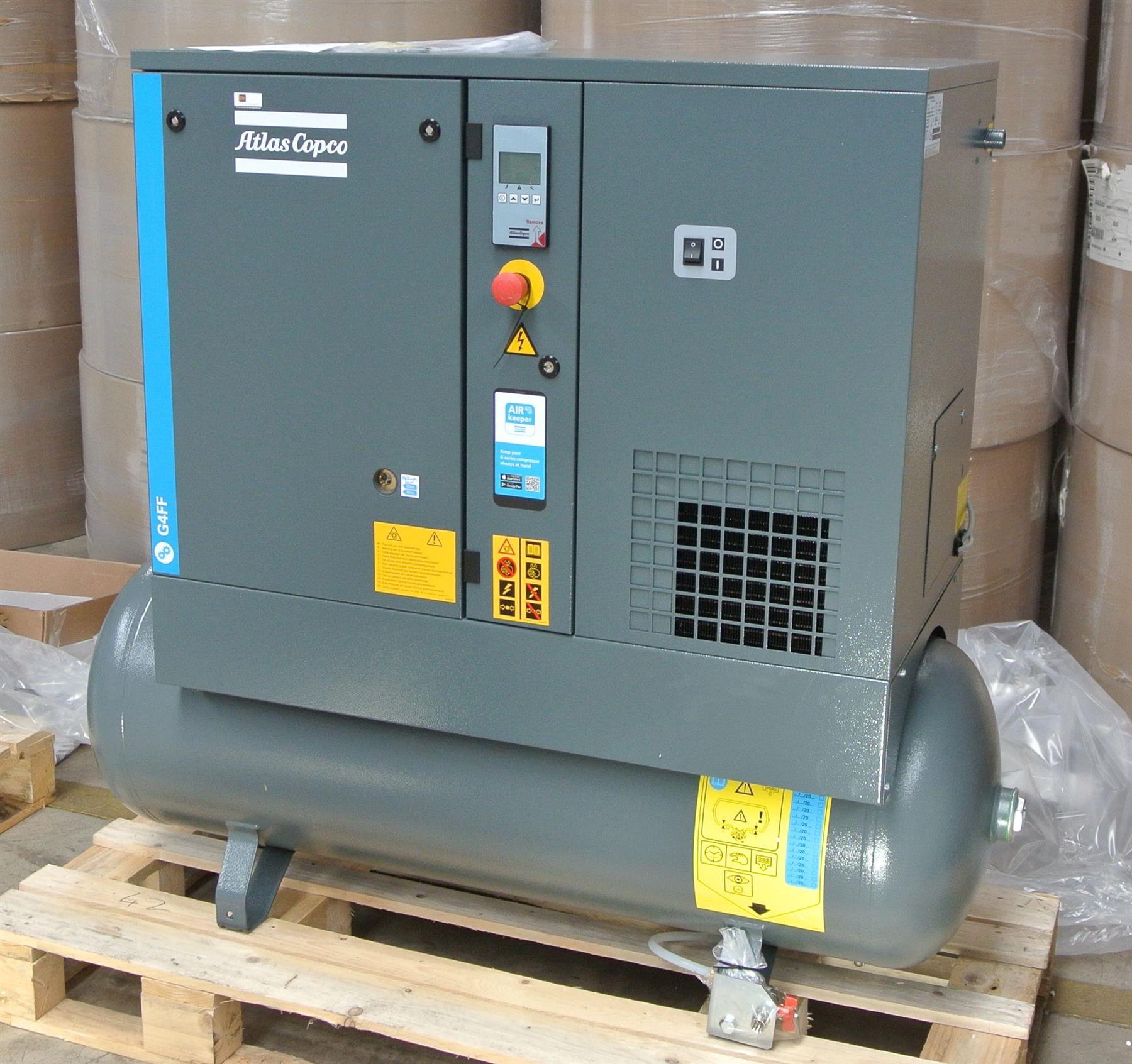 AUSSTELLER Atlas Copco Ausstellungs-Schraubenkompressor G 4 FF - 10 bar TM inkl. Behälter 200 L