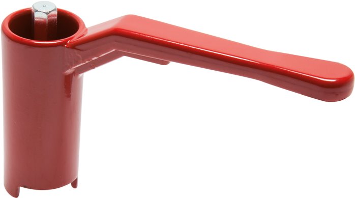 Kombigriff-rot, Größe 2, Lang (Aluminium lackiert)