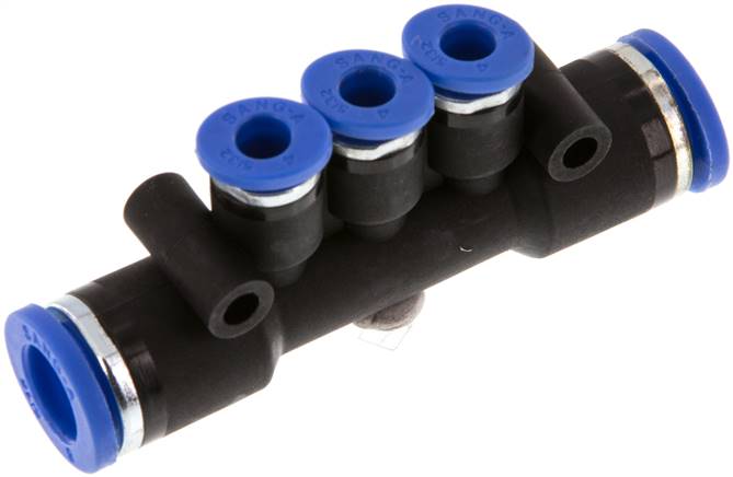 Steckanschluss-Mehrfachvert. 8mm-4mm, IQS-Standard3 Abgänge