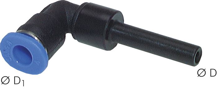 Winkel-Steckanschluss mit 4mm Stecknippel, IQS-Mini