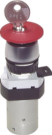 5/2-Wege Not-Aus-Taster-Ventil, rot (22,5mm), M5
