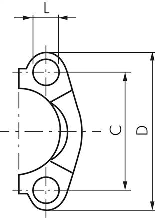SAE-Flanschhälften 3/4"-SAE (6000 PSI) (41,3mm), Edelstahl