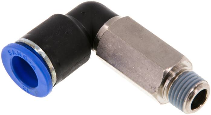 Winkel-Steckanschluss, lang R 1/4"-12mm, IQS-Standard