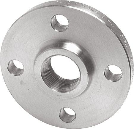 Gewindeflansch DN65-PN40 (DIN/EN), Rp 2-1/2", DIN 2567 & EN 1092-1 (Typ 13), Sta