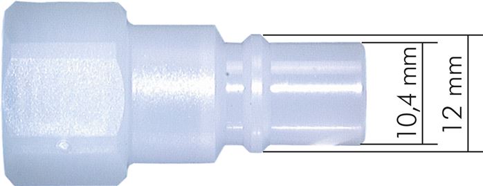 Kupplungsstecker (NW7,2) 6 (1/4") mm Schlauch, PVDF offen