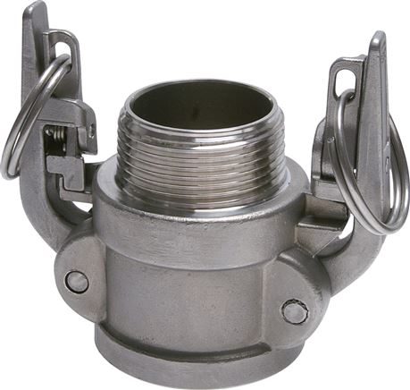 Sicherheits-Kamlock-Kupplung (B) R 2-1/2"(AG), Edelstahl (1.4408)