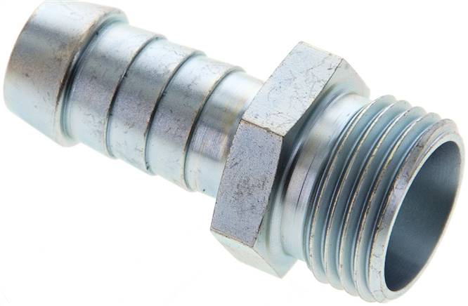 Schlauchnippel M 18 x 1,5 (12 L), 11 - 12mm, Stahl verzinkt