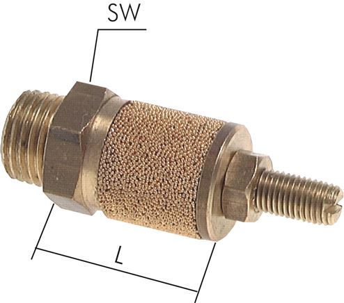Drosselschalldämpfer M 5, Messing