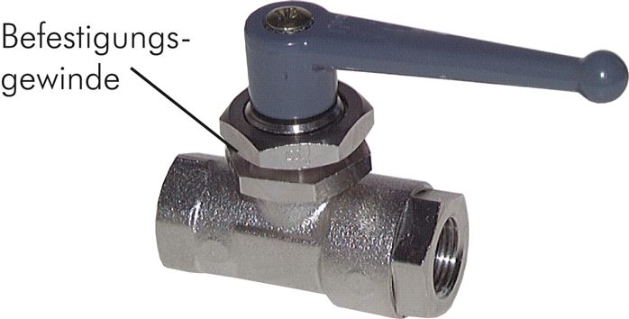 Messing-Kugelhahn, G 3/8", PN 20, Schalttafeleinbau