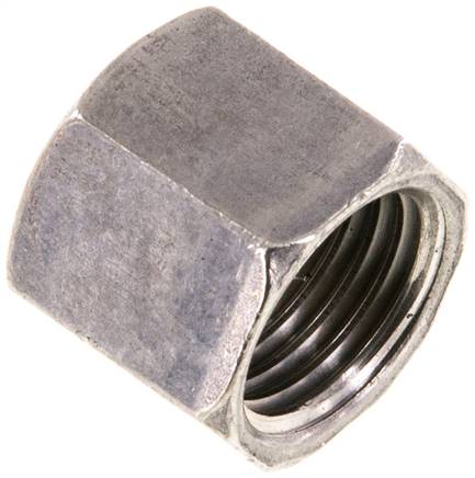 Überwurfmutter DN6, M 14 x 1,5, Bohrung 10,0mm, 1.4301