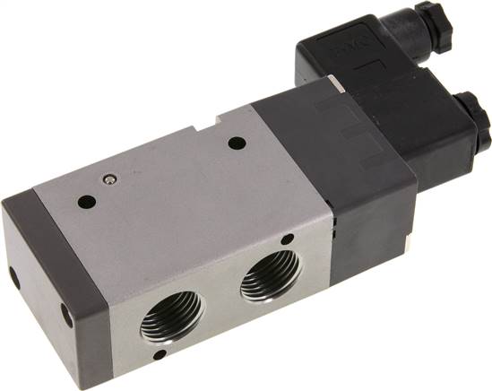 3/2-Wege Magnetventil, G 1/2", Federrückstellung (NO), 12 V=, mechanische Feder