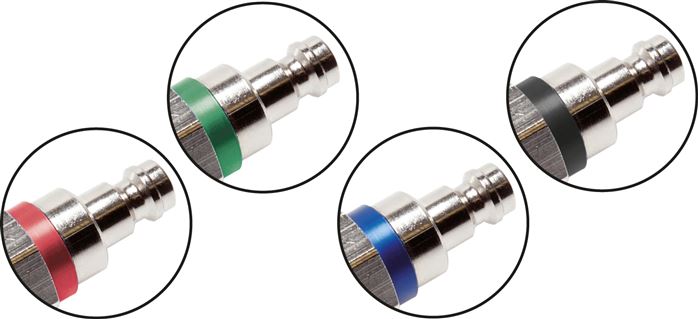 Schott-Kupplungsstecker (NW5) 9 (3/8")mm Schlauch, Messing vernickelt