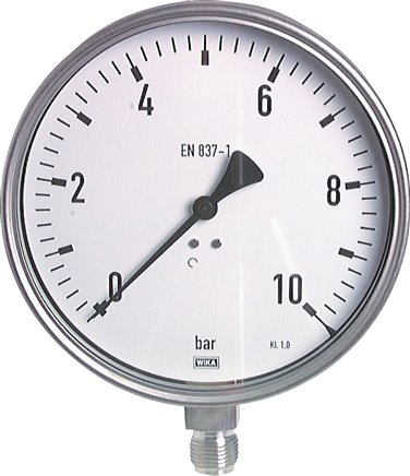 Chemie-Manometer senkrecht, 160mm, 0 - 2,5 bar