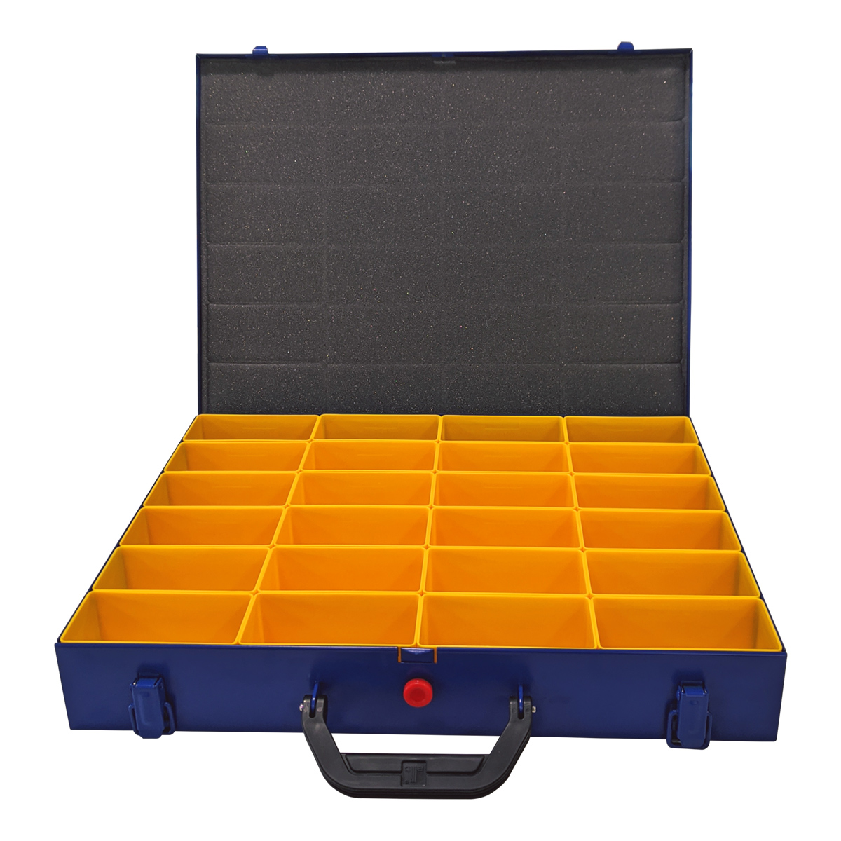 Allit EuroPlus Pro M 44H-24 Profi-Metallkoffer für Kleinteile, Sortimentskasten mit 24 Einsätzen