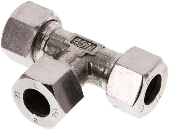 T-Schneidringverschraubung 15 L (M22x1,5), 1.4571
