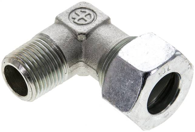 Winkel-Schneidringverschraub. NPT 1/2"-18 L (M26x1,5), Stahl verzinkt